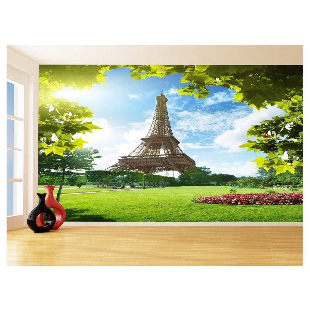 Papel De Parede Paris Torre Eiffel Sol Nuvens 3,5M Ncd299