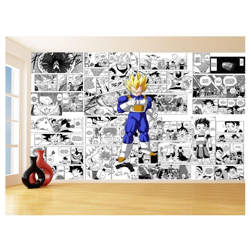 Papel De Parede 3D Dragon Ball Vegeta Anime 3,5M Dbz707