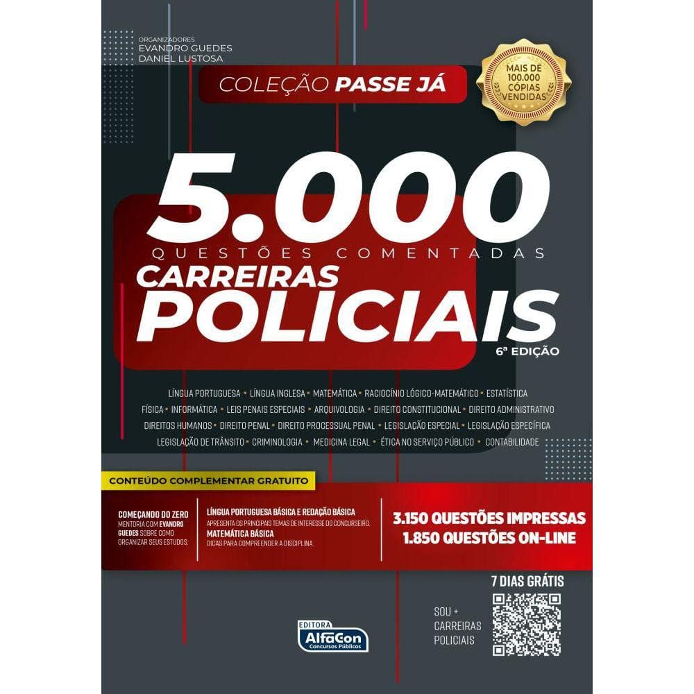 Passe já - 5.000 questões comentadas para carreiras policiais