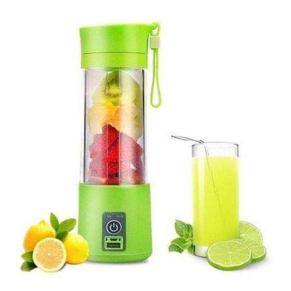 Mini Liquidificador Portátil Trabalho Recarregável Verde