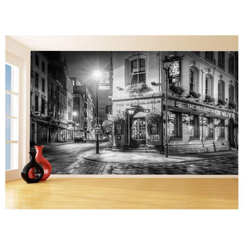 Papel De Parede 3D Cidade Londres Pub Bar Rua 3,5M Ncd259