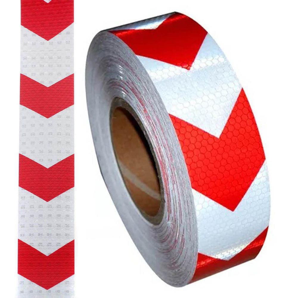 Faixa Refletiva Sinalizaçao 25 Metros Segurança Vermelho Branco Automotivo Estrada Caminhao Transito