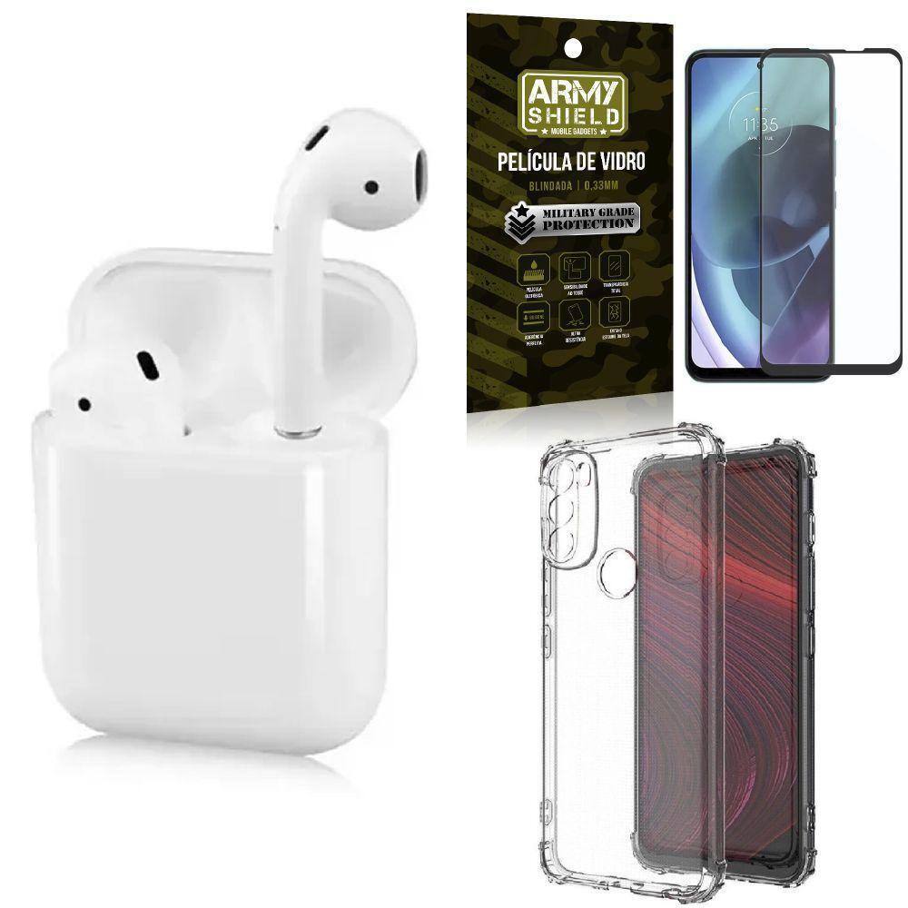 Fone Bluetooth LY-122 + Capinha + Película 3D - Armyshield