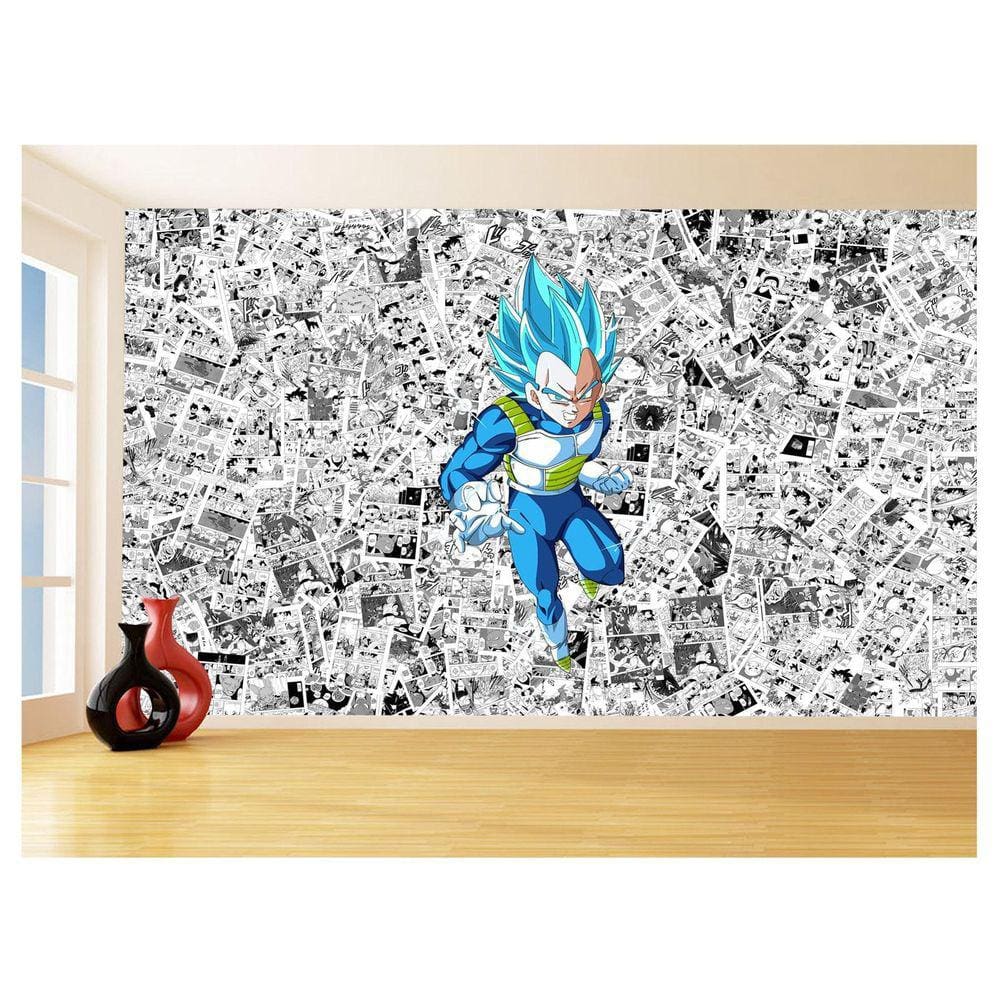 Papel De Parede Dragon Ball Vegeta Blue Anime 3,5M Dbz585
