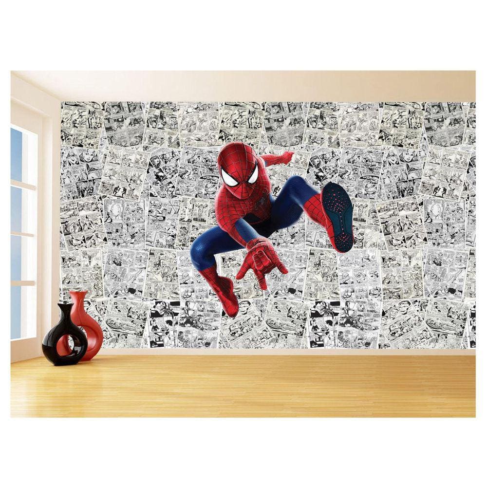 Papel De Parede 3D Heróis Página Quadrinhos Hq 3,5M Nhma130