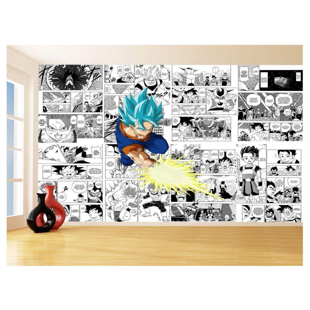Papel De Parede Dragon Ball Goku Vegetto Anime 3,5M Dbz723