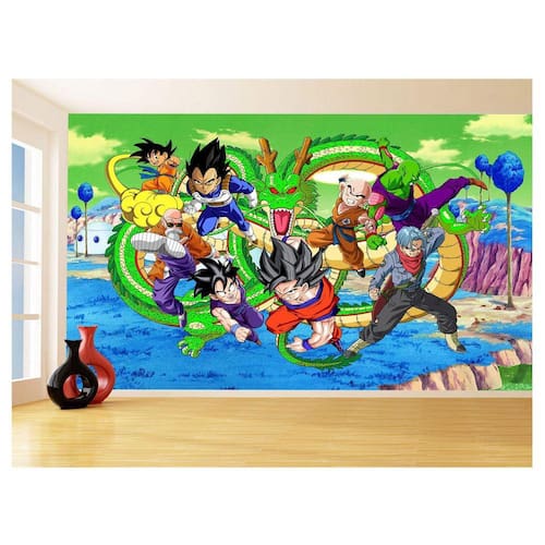 Papel De Parede Dragon Ball Goku Vegeta Anime 3,5M Dbz378