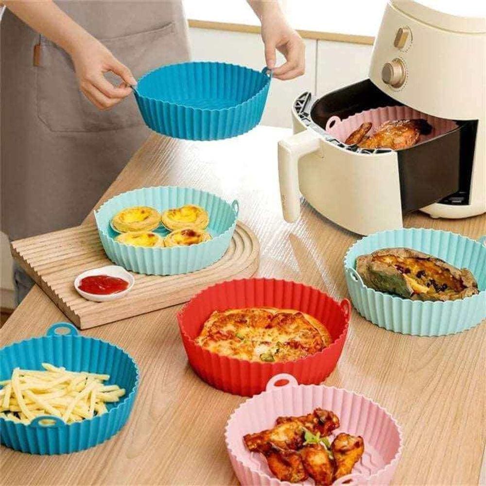 Forma De Silicone Redonda Para Fritadeira Airfryer