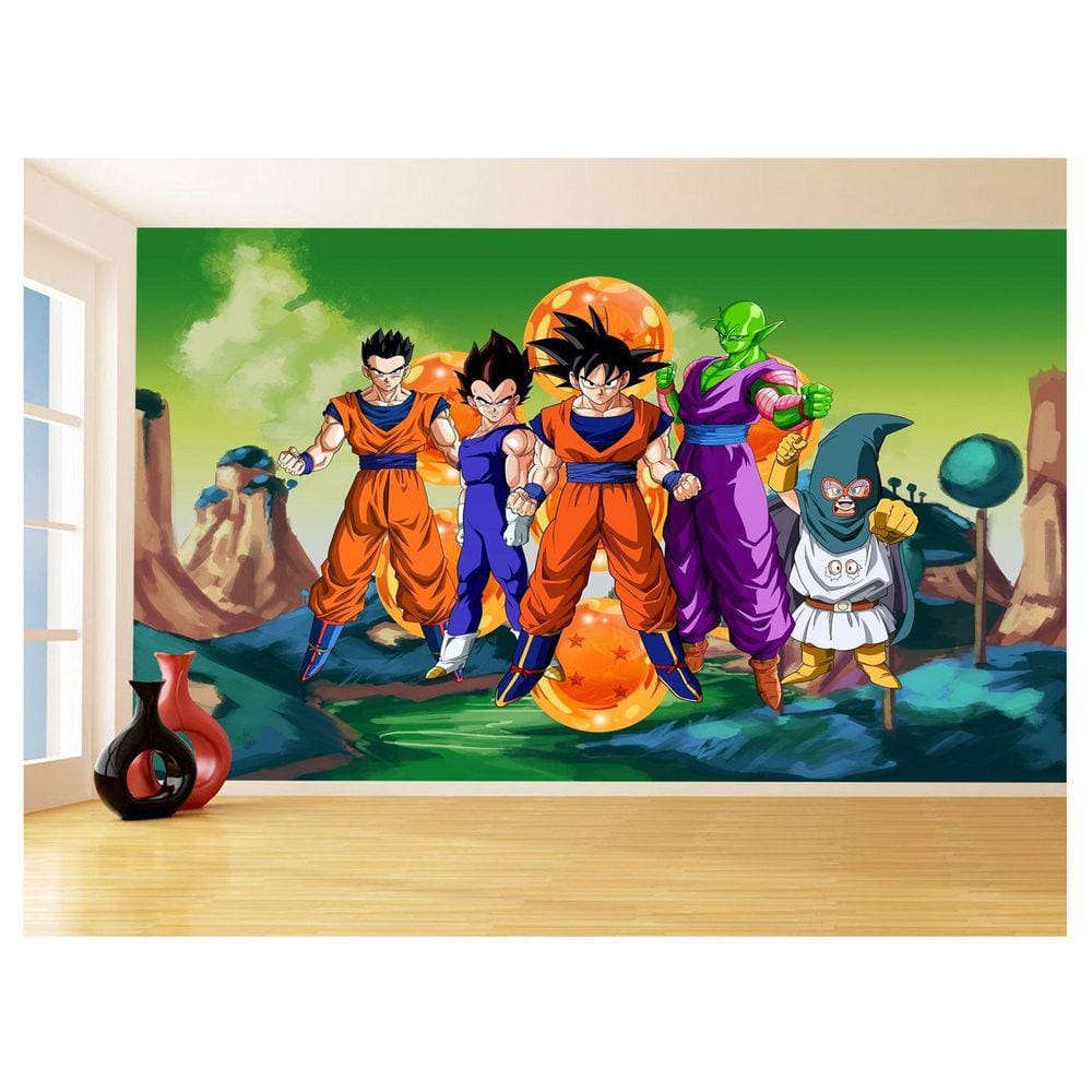 Papel De Parede Dragon Ball Goku Vegeta Anime 3,5M Dbz259