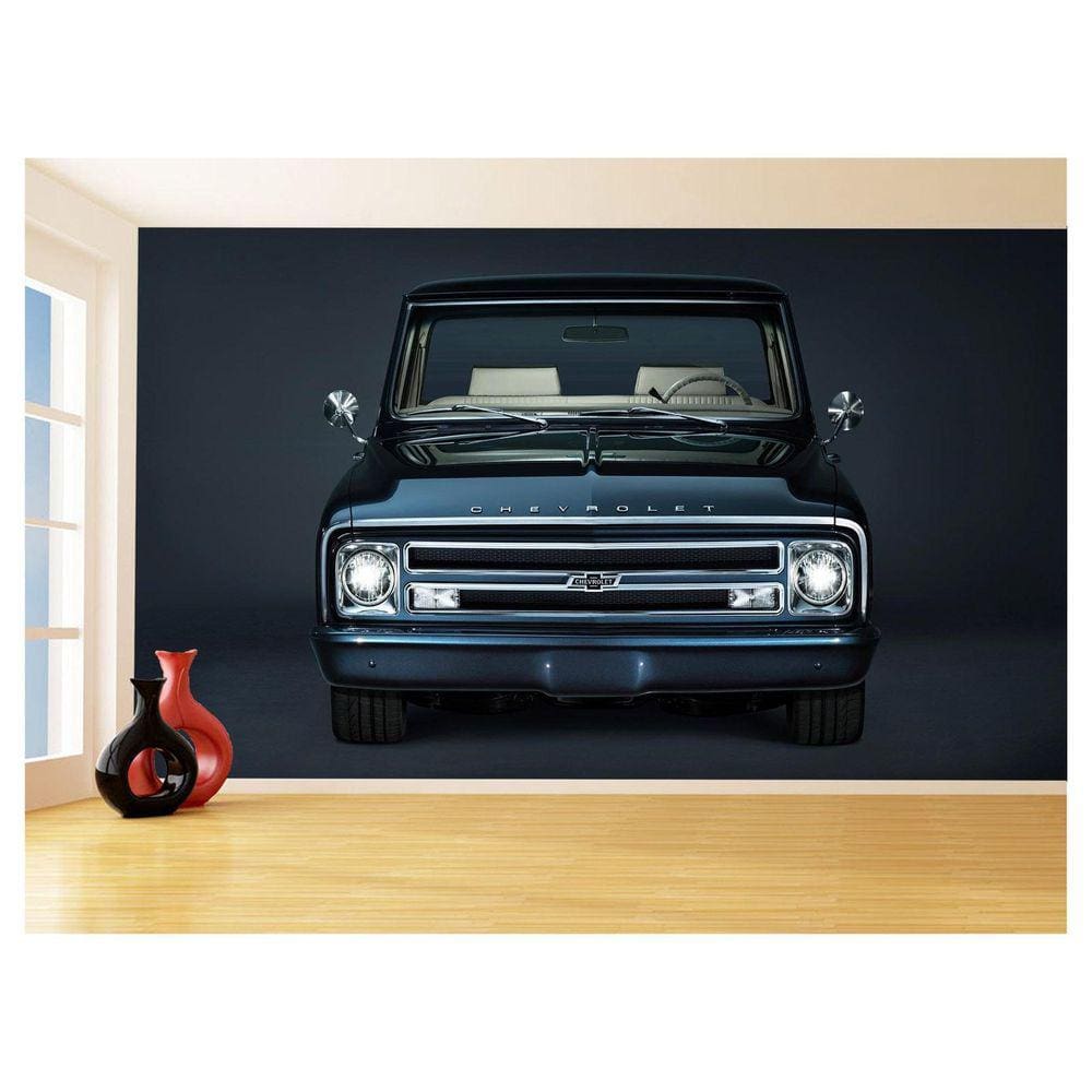 Papel De Parede Carro Antigo Chevrolet Pick Up 3,5M Cxr05