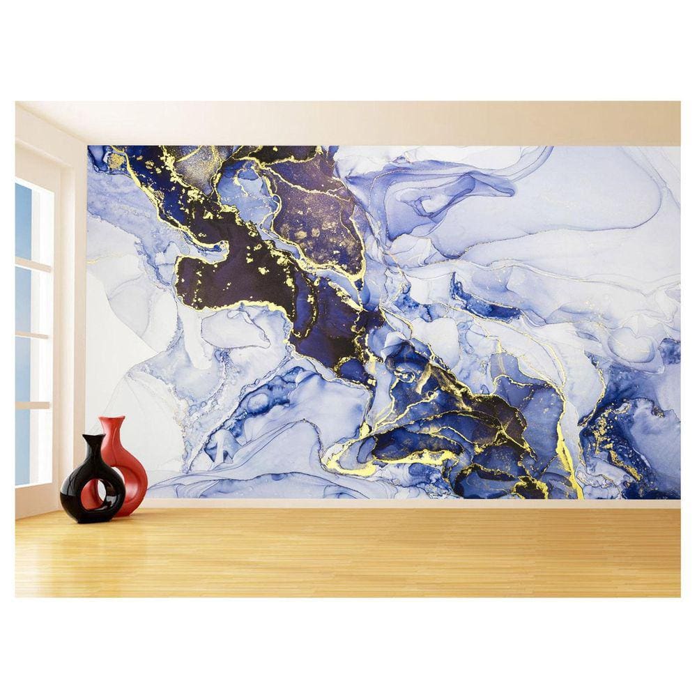 Papel De Parede 3D Estilo Marmore Tintas Cores 3,5M Mbr133