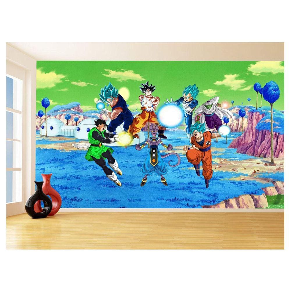 Papel De Parede Dragon Ball Goku Vegeta Anime 3,5M Dbz400