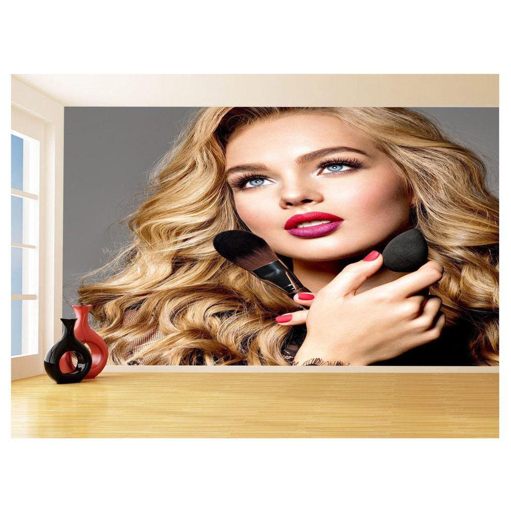 Papel De Parede Salão De Beleza Maquiagem Make 3,5M Slb78