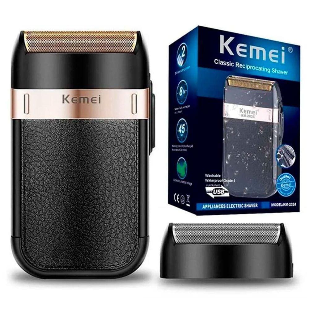 Kemei Barbeador 2024 Preto 100V/240V