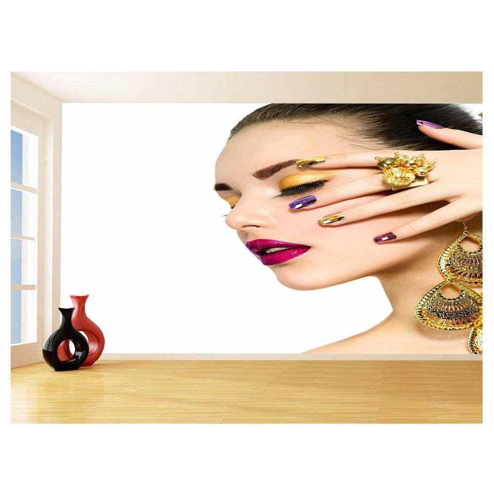 Papel De Parede Salão De Beleza Maquiagem Make 3,5M Slb44