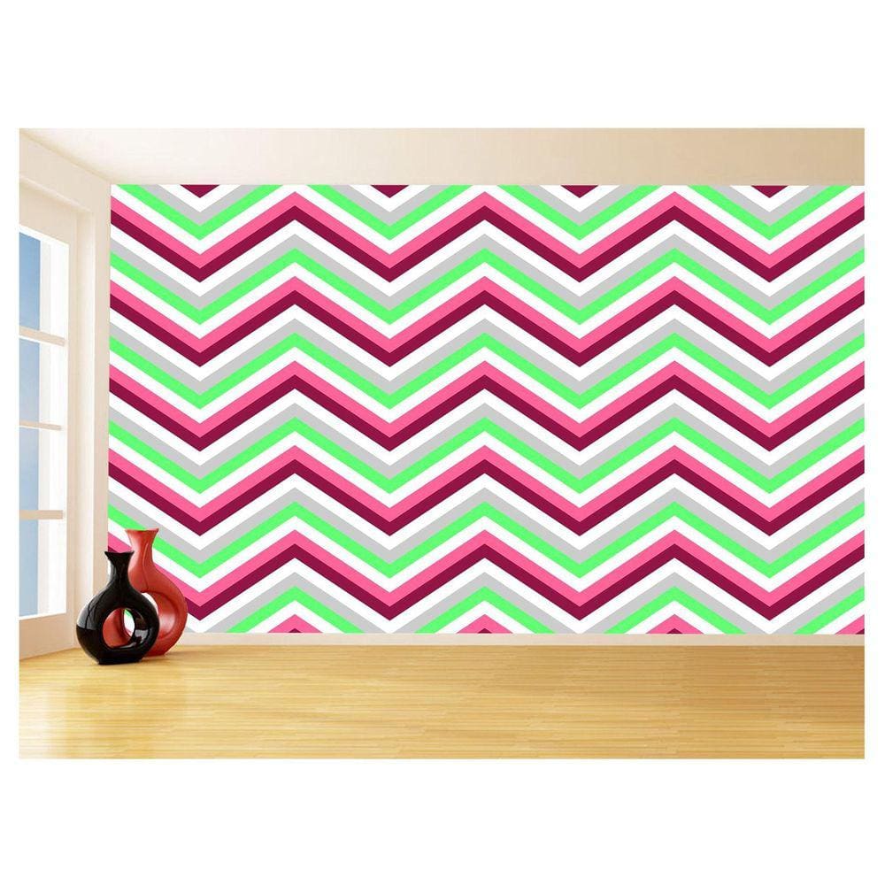 Papel De Parede 3D Sala Chevron Zig Zag Listras 3,5M Zig62