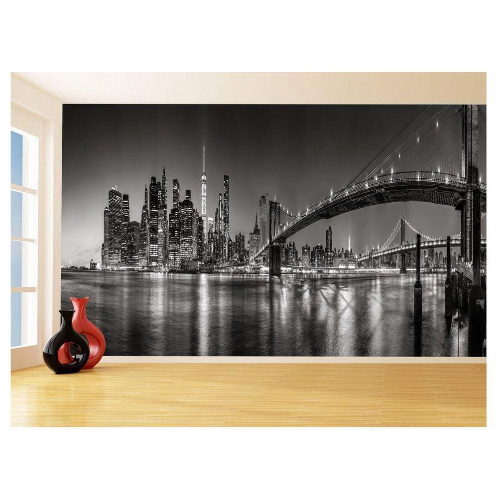 Papel De Parede Cidade Ponte Prédios New York 3,5M Ncd288