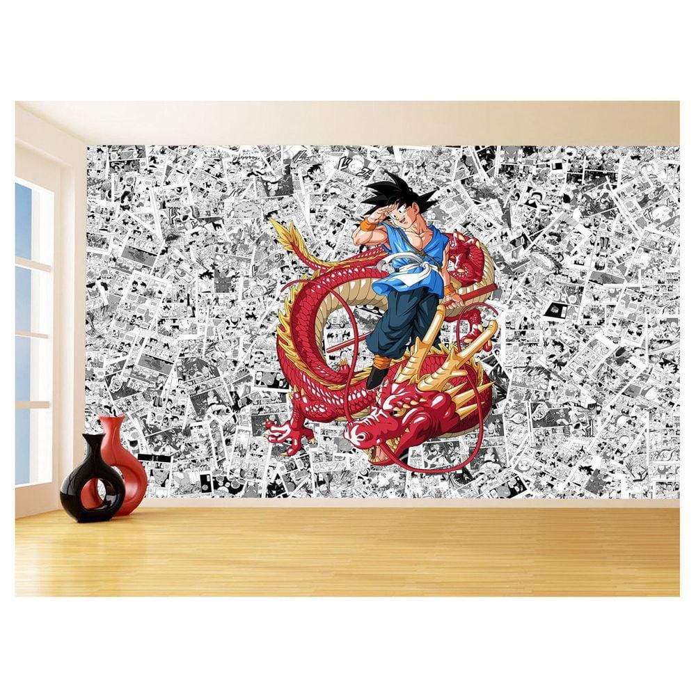 Papel De Parede Dragon Ball Goku Página Manga 3,5M Dbz528
