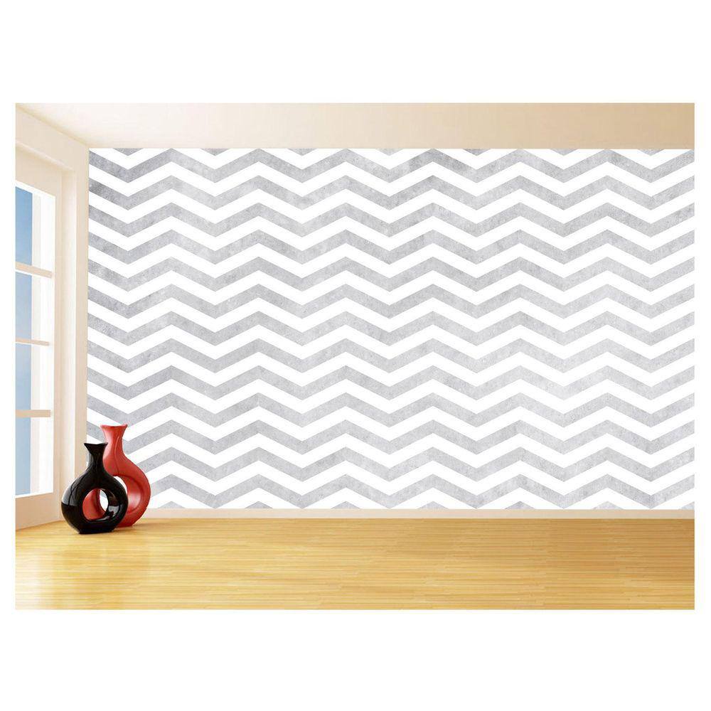 Papel De Parede 3D Sala Chevron Zig Zag Listras 3,5M Zig121