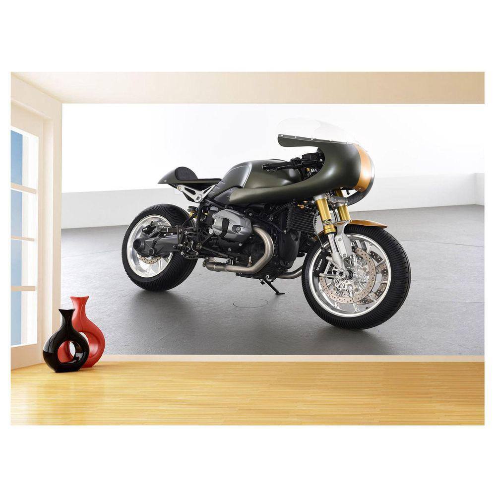 Papel De Parede 3D Moto Sport Bike Cafe Racer 3,5M Bkm49