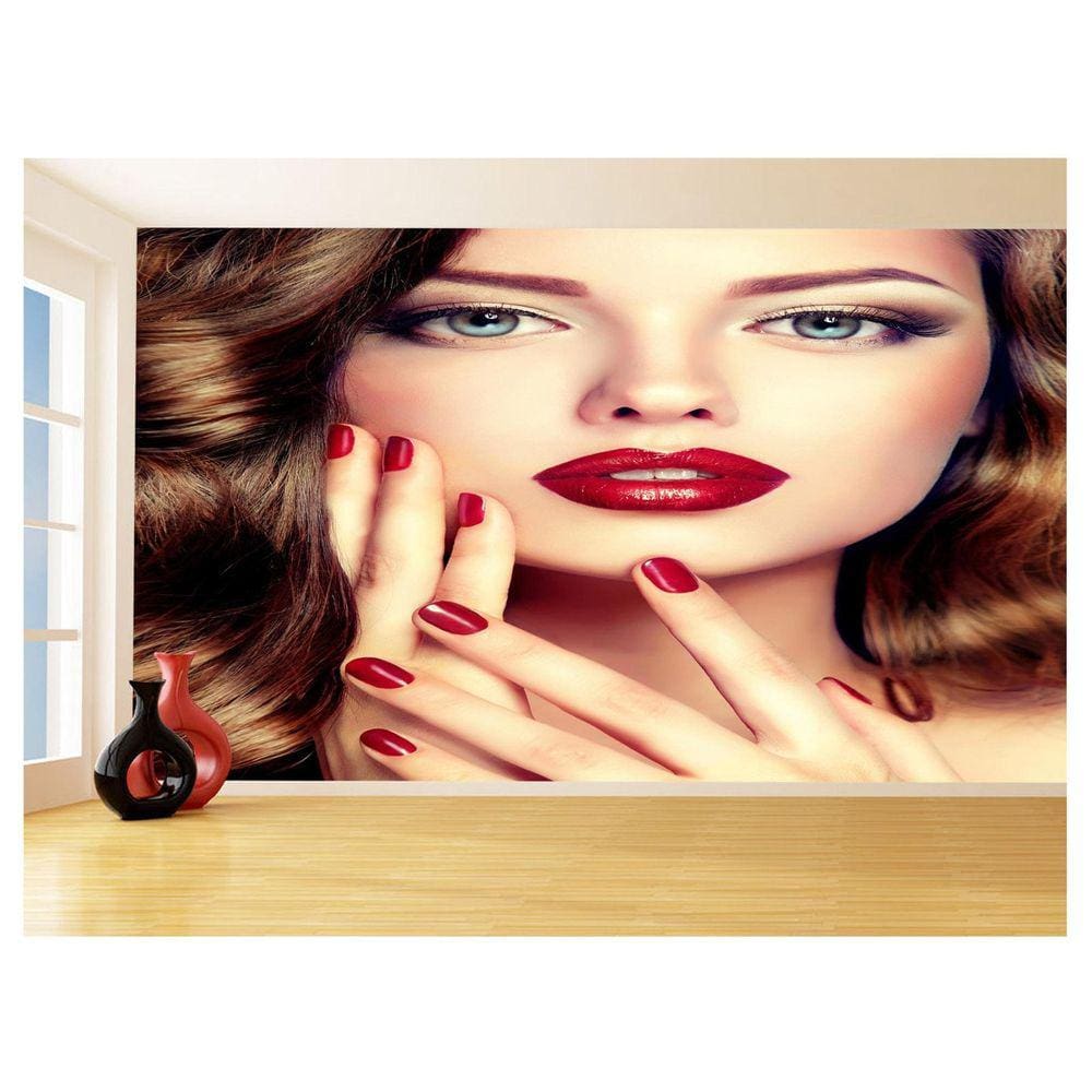 Papel De Parede Salão De Beleza Maquiagem Make 3,5M Slb72