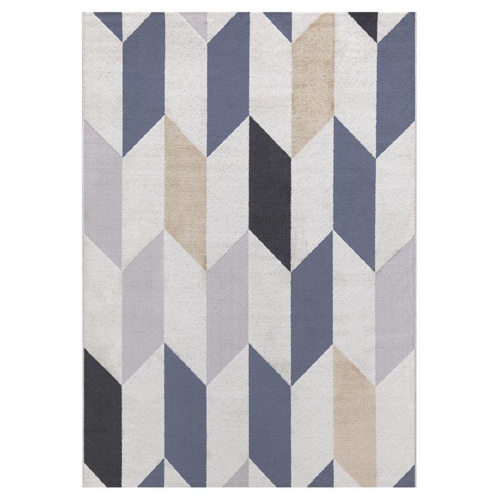 Tapete Nilo 02 Azul E Bege 200 X 250 Edantex