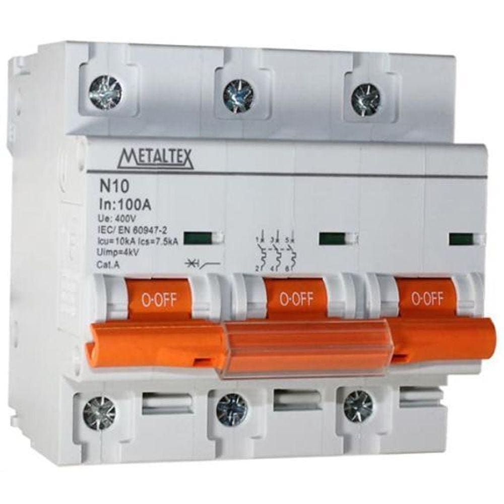 Disjuntor 3X100A 10Ka-220V Curva C N10-3P100