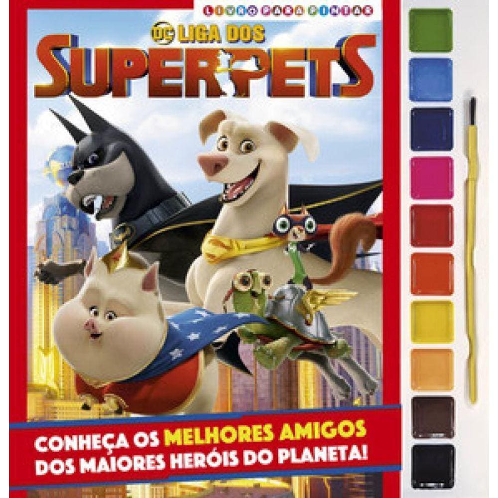Dc Liga Dos Superpets Livro Para Pintar Com Aquarela