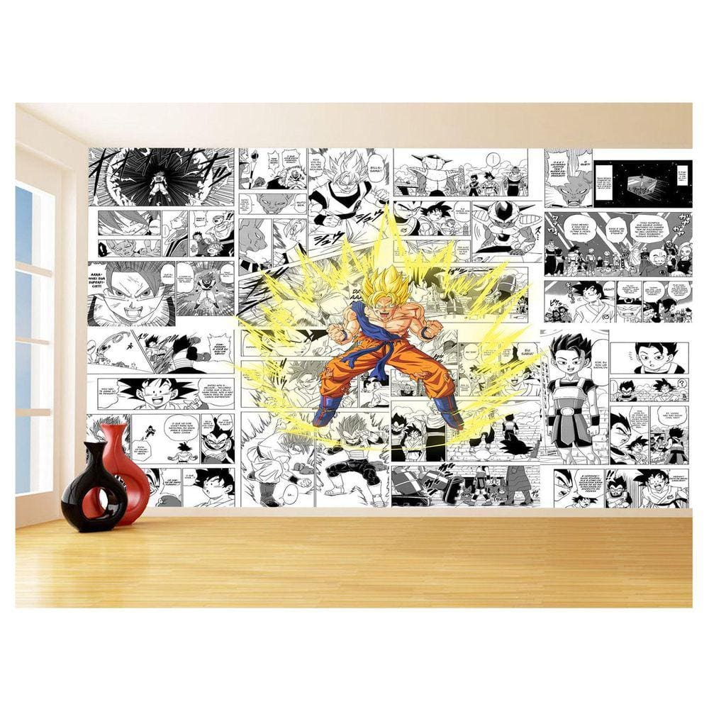 Papel De Parede Dragon Ball Goku Página Manga 3,5M Dbz634