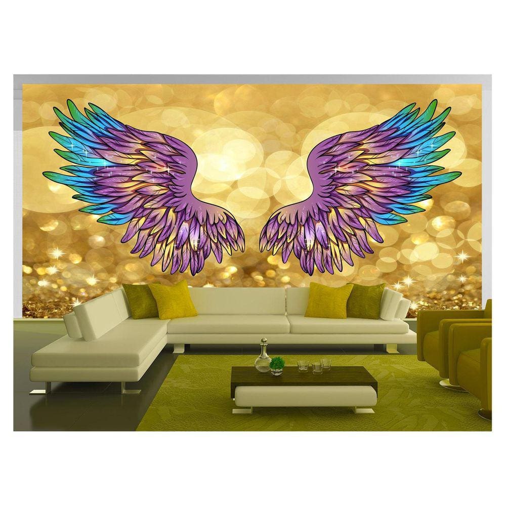 Papel De Parede 3D Arte Asas Selfie Insta Cores 3,5M Tra207