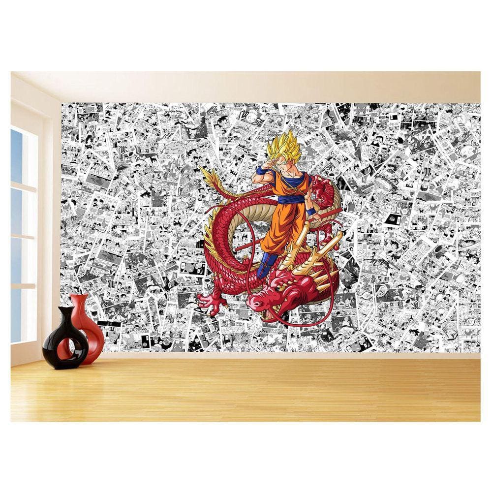 Papel De Parede Dragon Ball Goku Página Manga 3,5M Dbz544