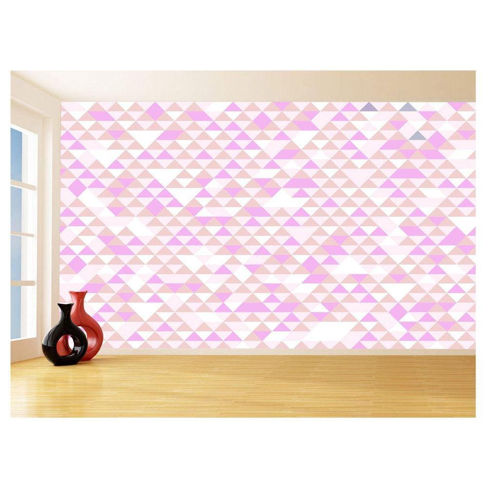 Papel De Parede Geométrico Triângulos Abstrato 3,5M Gmt56