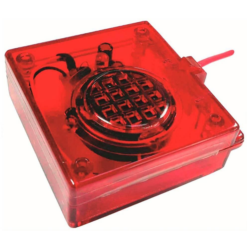 Sirene de Ré Piezoelétrica 12/24V Intermitente Led Vermelho