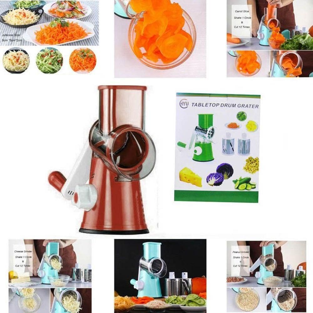Ralador Fatiador de Legumes em Aço Inox - 3 Lâminas