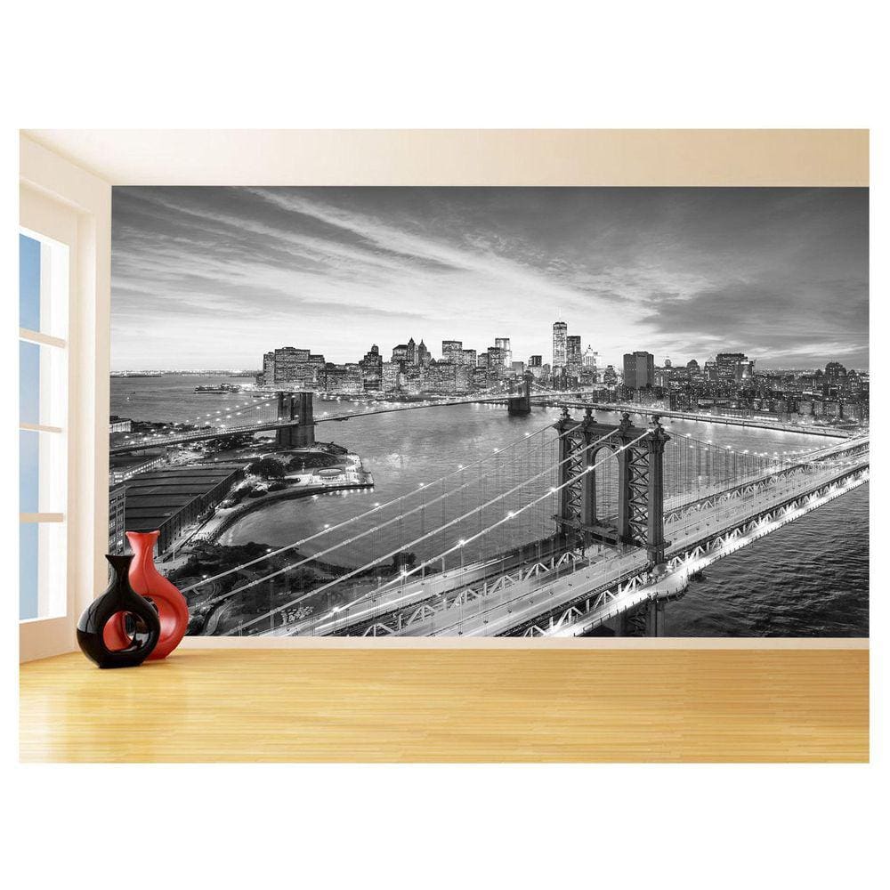 Papel De Parede Cidade Ponte Prédios New York 3,5M Ncd280
