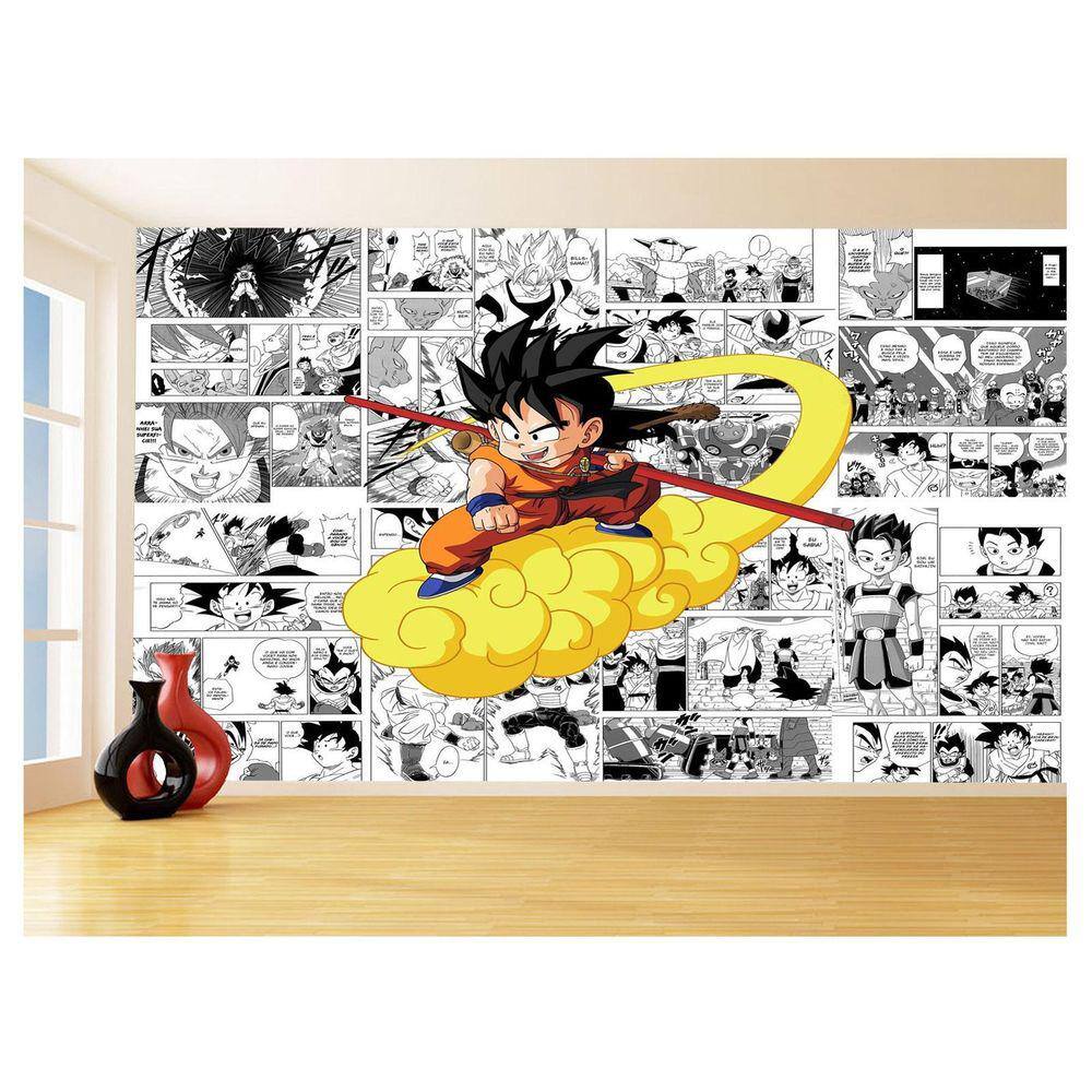 Papel De Parede Dragon Ball Goku Página Manga 3,5M Dbz641