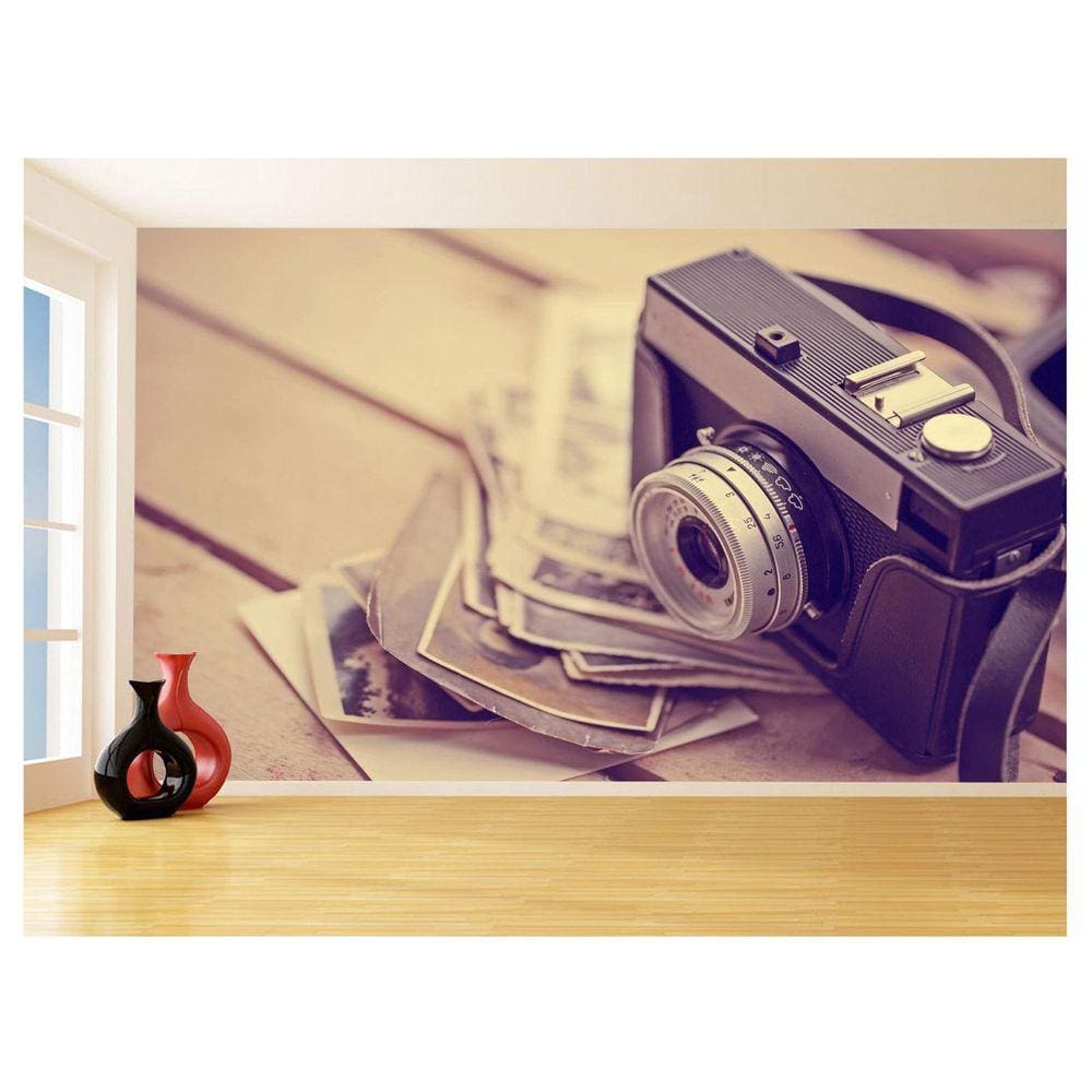 Papel De Parede Arte Fotografia Máquina Antiga 3,5M Tra63