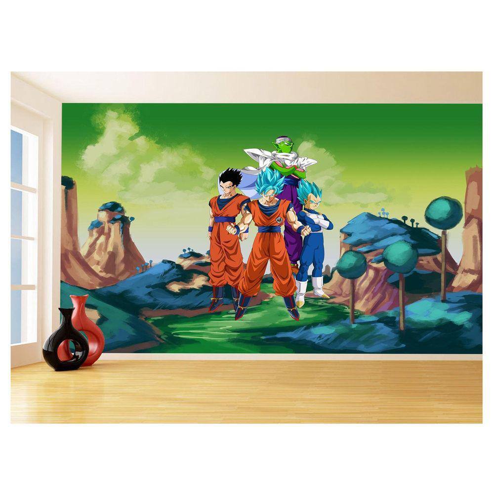 Papel De Parede Dragon Ball Goku Vegeta Anime 3,5M Dbz338
