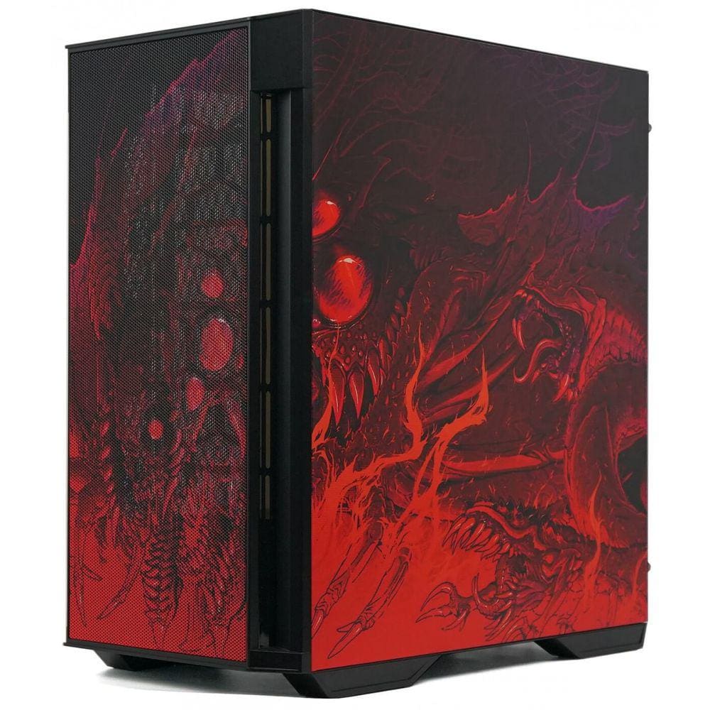 Gabinete Gamer Redragon Infernal Dragon Strafe S/Fan S/Fonte MidTower ATX Vidro Temperado Preto E Vermelho - GC-706IF