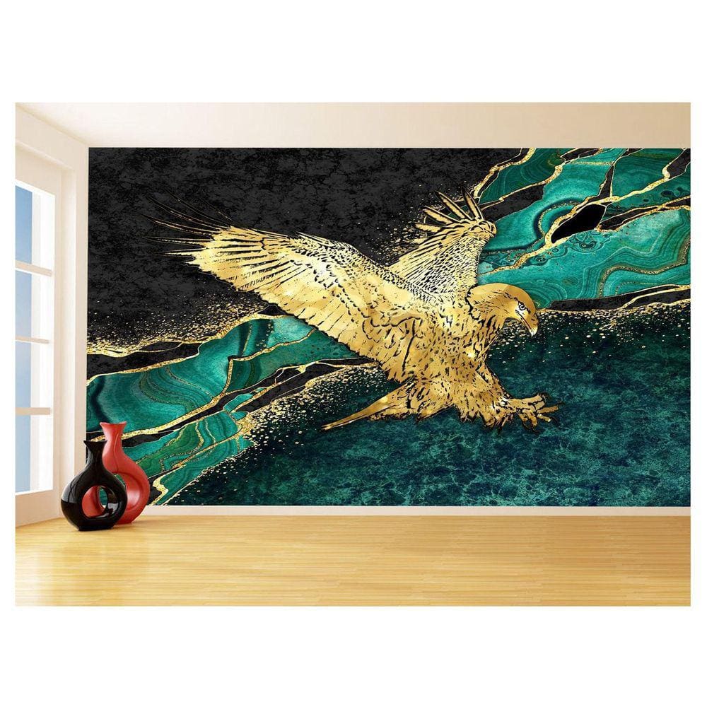 Papel De Parede 3D Animais Pop Art Águia Voando 3,5M Pxa245