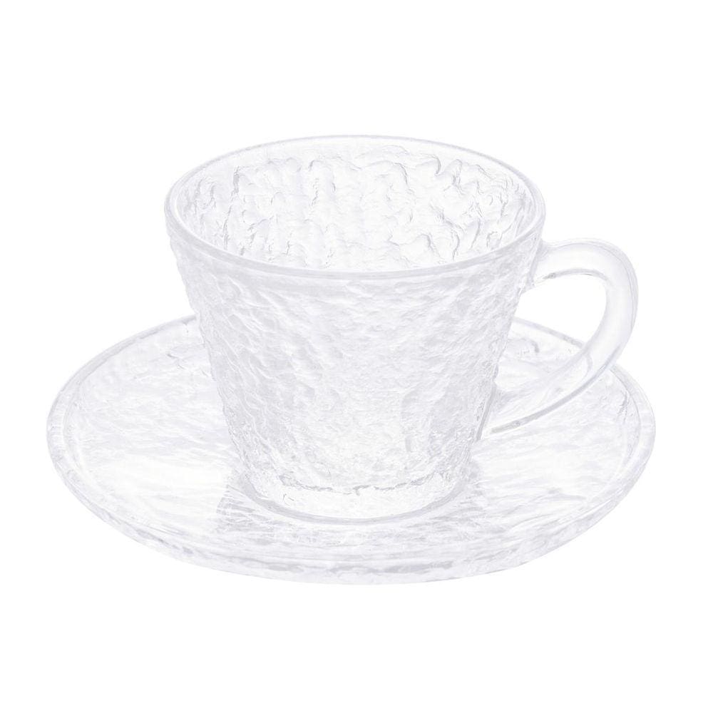 Xícara De Chá Com Pires De Cristal Martelado Petra 180Ml