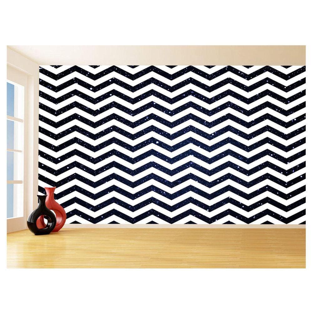 Papel De Parede 3D Sala Chevron Zig Zag Listras 3,5M Zig140