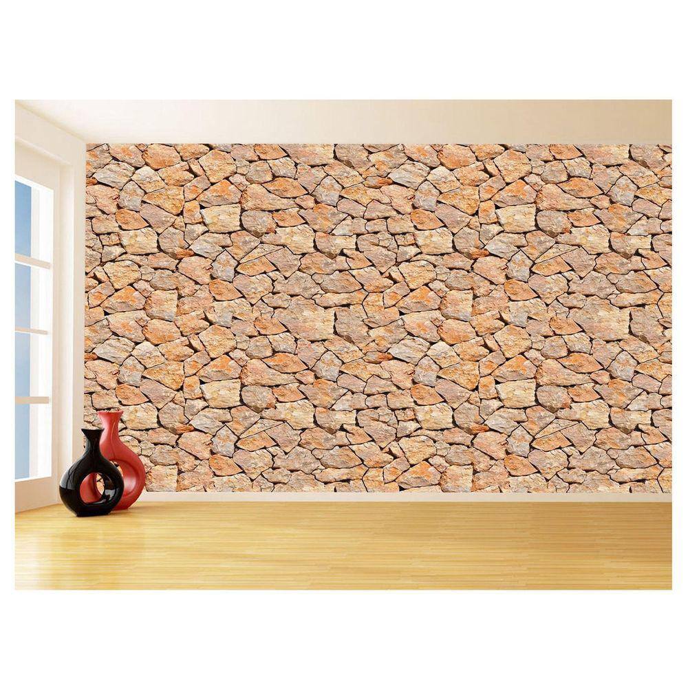 Papel De Parede 3D Pedras Sala Quarto Cozinha 3,5M Stn07