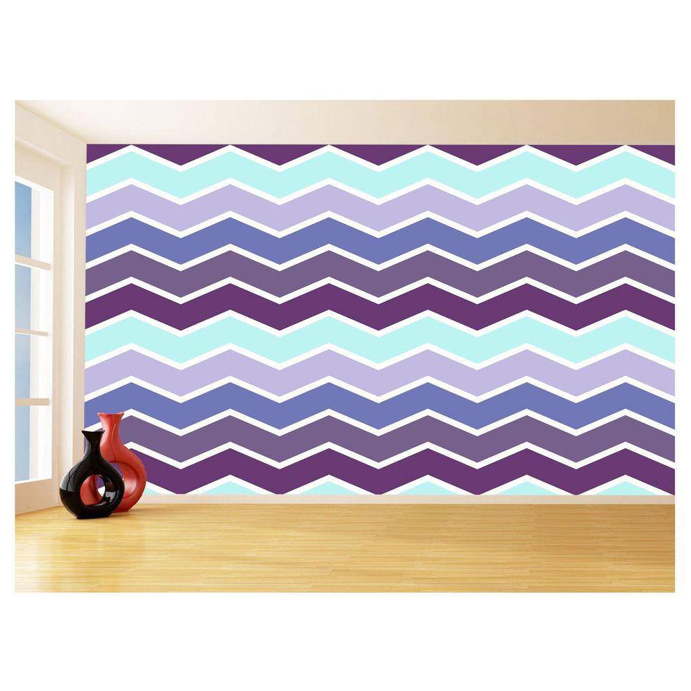 Papel De Parede 3D Sala Chevron Zig Zag Listras 3,5M Zig81