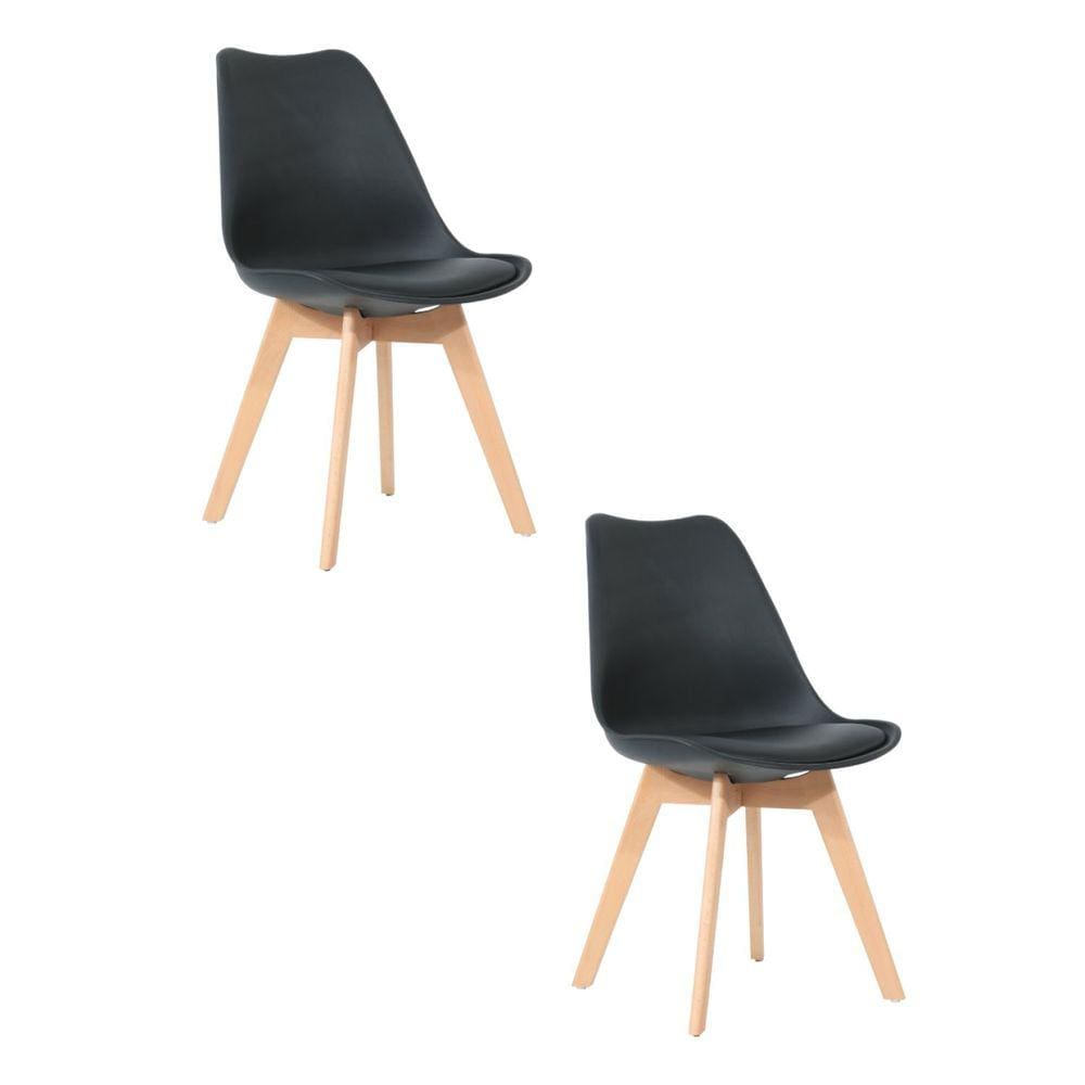 Kit 2 Cadeiras para Sala de Jantar Siena Preto