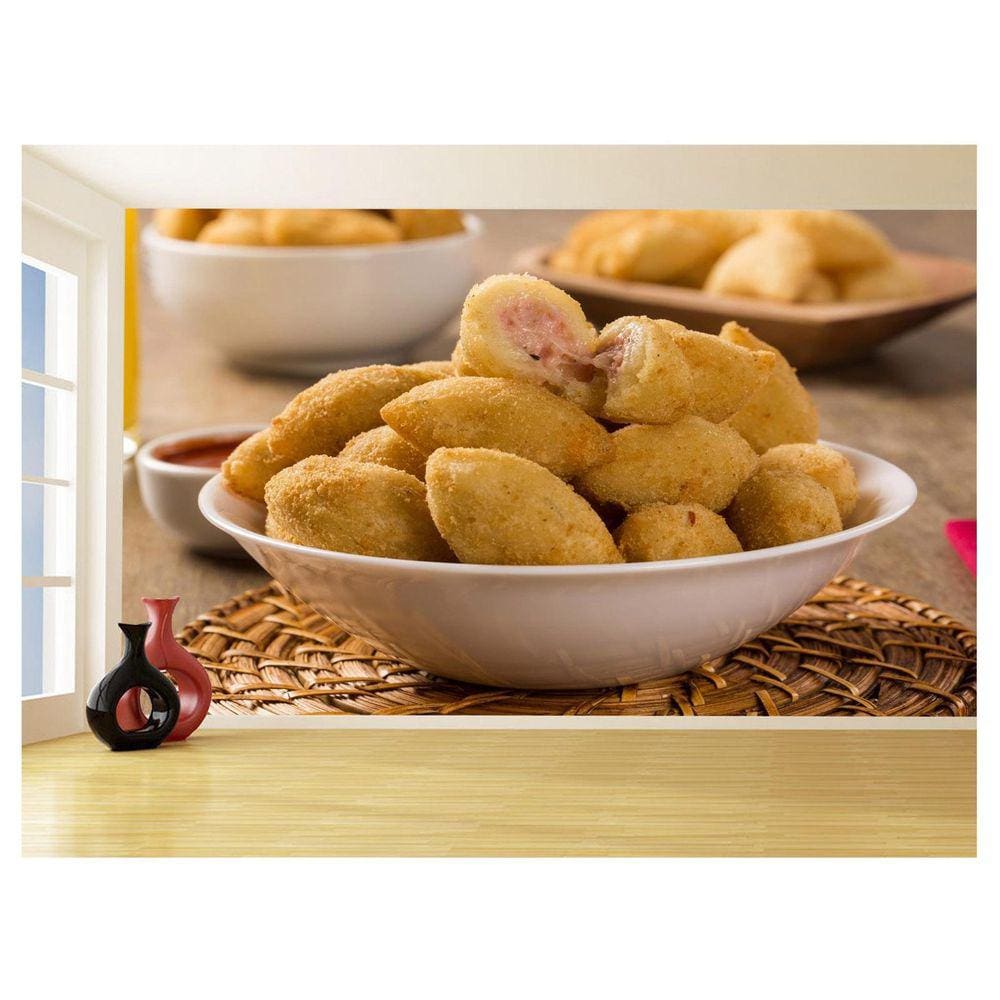 Papel De Parede Alimentos Salgados Coxinha Bar 3,5M Al505