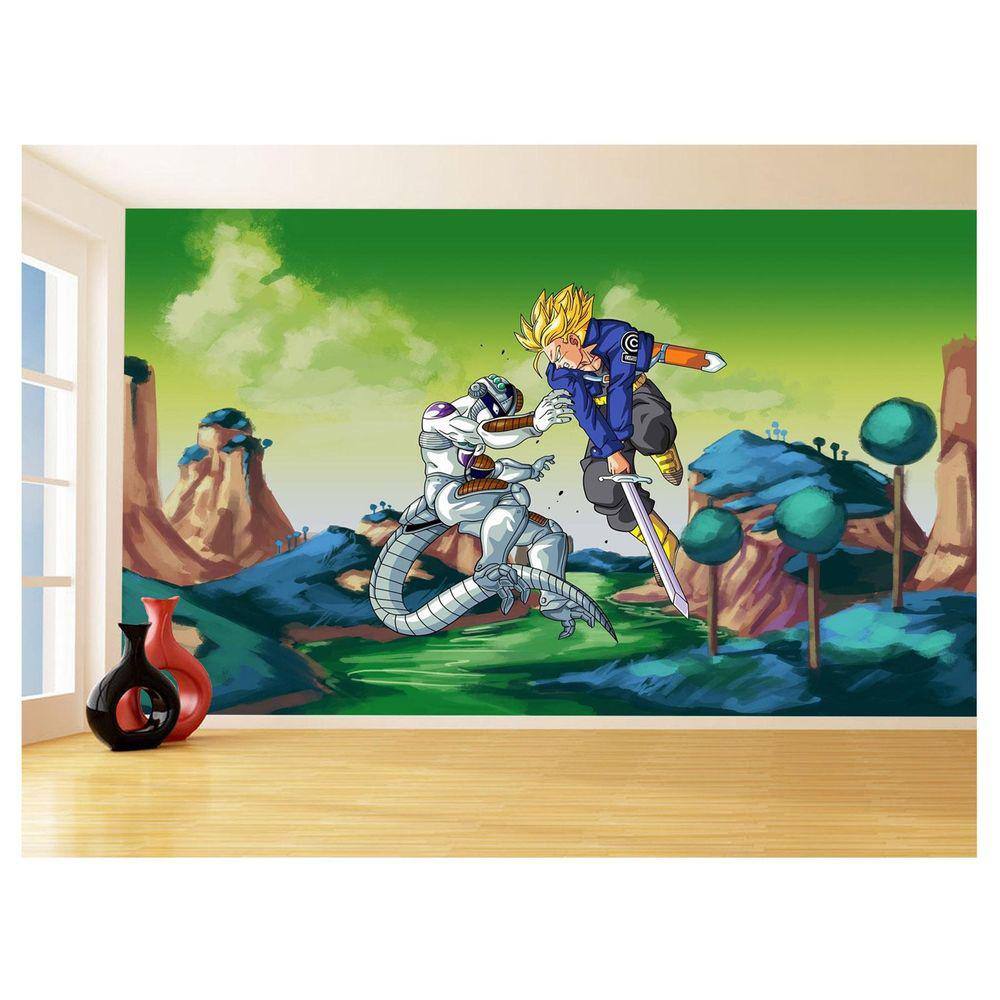 Papel De Parede Dragon Ball Goku Vegeta Anime 3,5M Dbz342