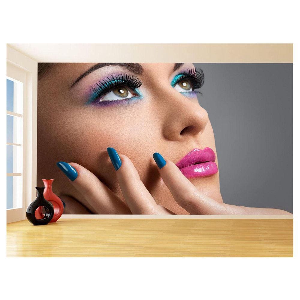 Papel De Parede Salão De Beleza Maquiagem Make 3,5M Slb88