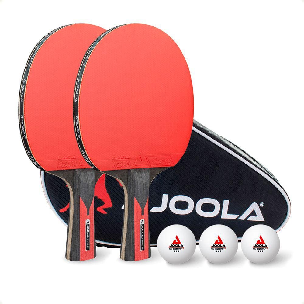 Kit com 2 Raquetes, 3 Bolas brancas e uma capa, DUO SET CARBON