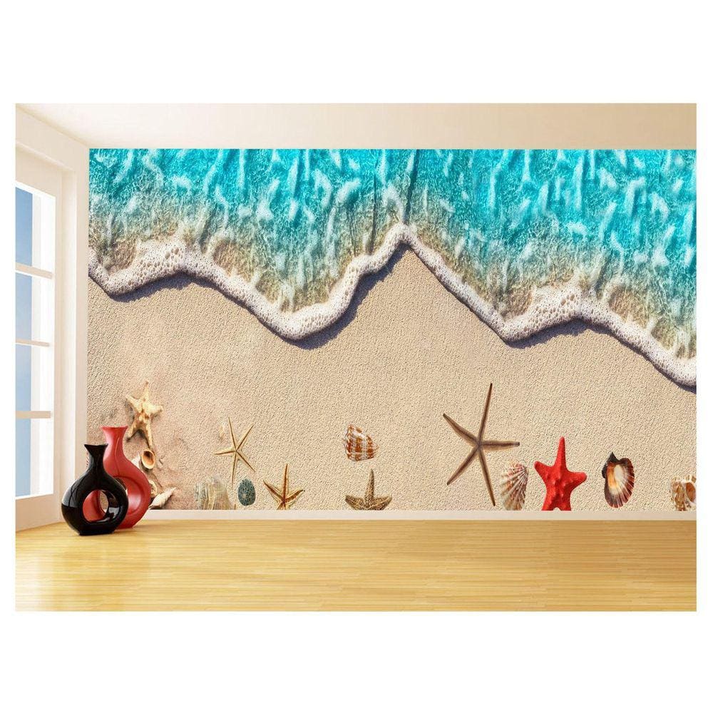 Papel Para Piso De Porcelanato Liquido Praia 3,5M Flr37